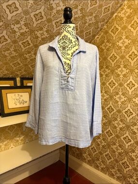 WRAP London 100% Linen Popover Blouse